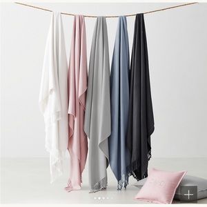 RH TEEN LUXE BAMBOO THROW BLANKET IN BLUE 45x60